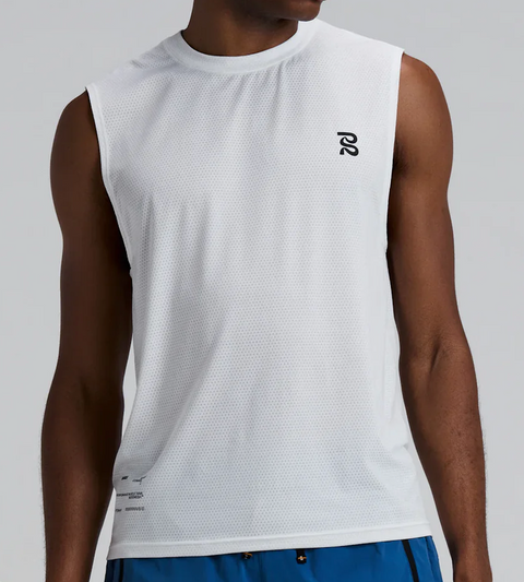 Bandit Running: Men's Micromesh Run Tank - White