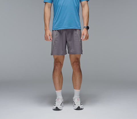 SOAR Running: Long Run Shorts - Grey (Unisex)