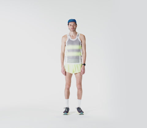 SOAR Running: Men's Race Vest - Silver/Fluro