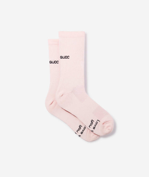 QUOC: All Road Sock - Dusty Pink - HEATWAVE - QUOC: All Road Sock - Dusty Pink