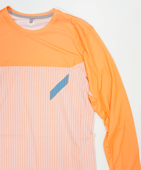 SOAR Running: Men's Long Sleeve Hot Weather Tee - Orange - HEATWAVE - SOAR Running: Men's Long Sleeve Hot Weather Tee - Orange