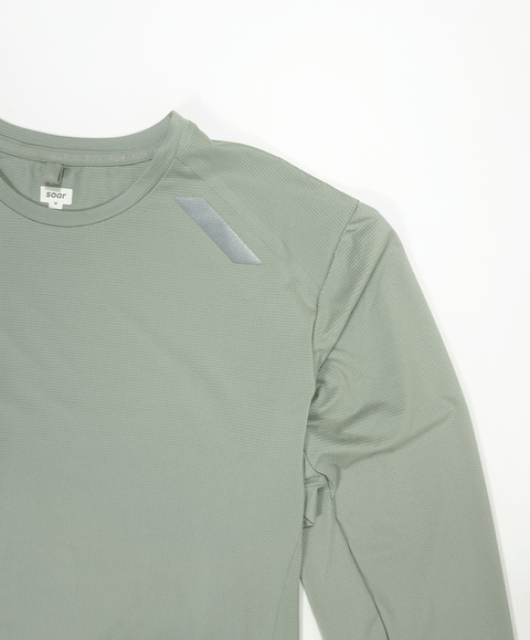 SOAR Running: Men's Long Sleeve Tech Tee - Shadow - HEATWAVE - SOAR Running: Men's Long Sleeve Tech Tee - Shadow