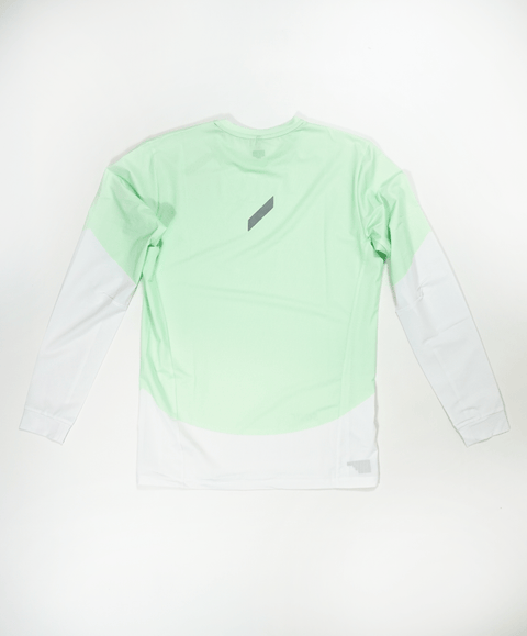 SOAR Running: Men's LS Printed Tech Tee - Green - HEATWAVE - SOAR Running: Men's LS Printed Tech Tee - Green