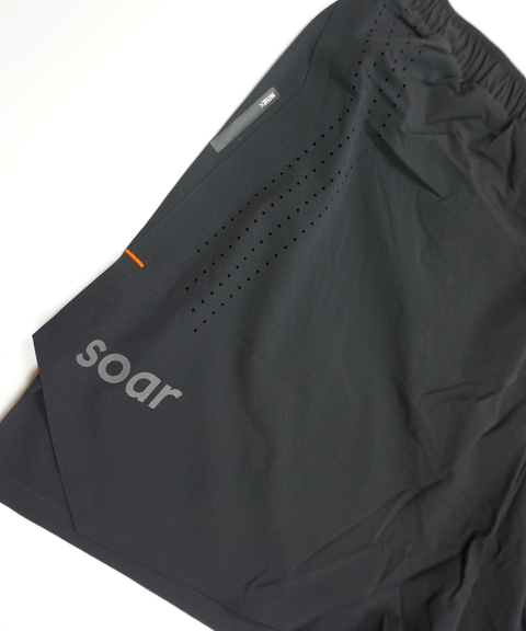 SOAR Running: Men's Run Shorts - Black - HEATWAVE - SOAR Running: Men's Run Shorts - Black